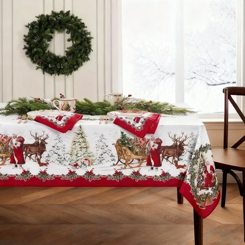 🎄✨ Festive Christmas Tablecloth Collection – Elegant Holiday Patterns for a Warm & Beautiful Table