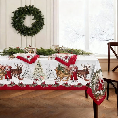 🎄✨ Festive Christmas Tablecloth Collection – Elegant Holiday Patterns for a Warm & Beautiful Table