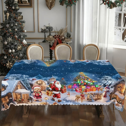 🎄✨ Festive Christmas Tablecloth Collection – Elegant Holiday Patterns for a Warm & Beautiful Table