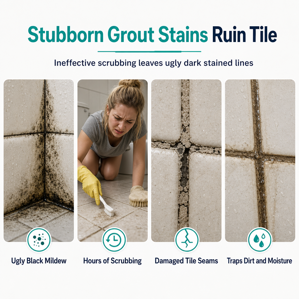 🧼🎯Grout Cleaning Spray – Easy Care for Tile Lines & Damp-Area Stains