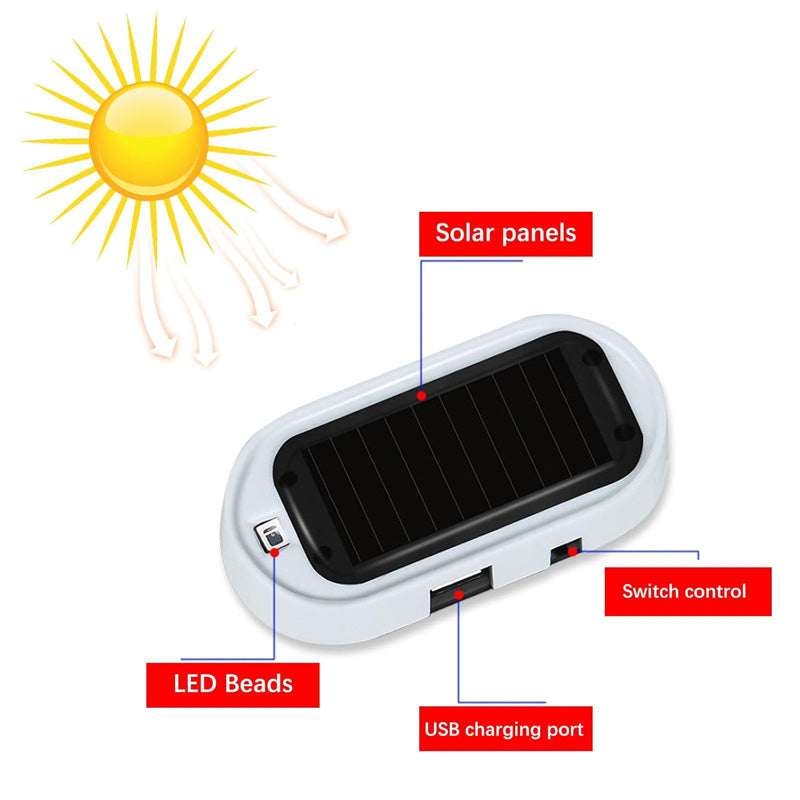⏰ Solar Anti-Theft LED Flashing Lamp