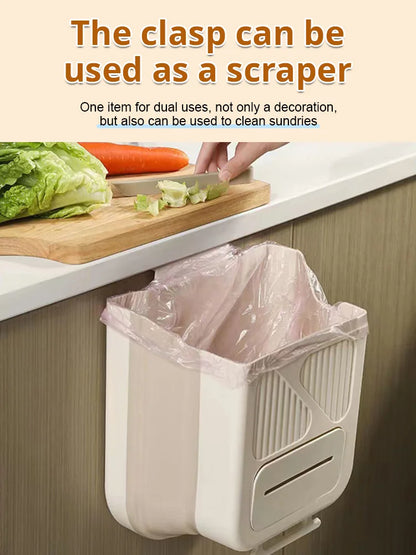 🛒🥬Foldable kitchen hanging trash can