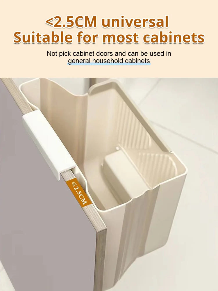🛒🥬Foldable kitchen hanging trash can
