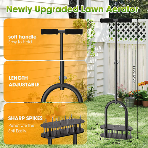 🌱💪 Manual Core Lawn Aerator – Deep Soil Plug Removal for Healthier, Better-Aerated Grass