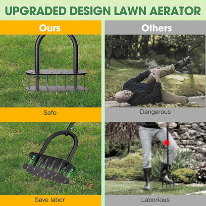 🌱💪 Manual Core Lawn Aerator – Deep Soil Plug Removal for Healthier, Better-Aerated Grass