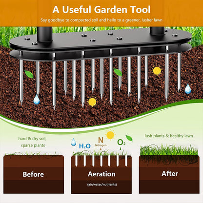 🌱💪 Manual Core Lawn Aerator – Deep Soil Plug Removal for Healthier, Better-Aerated Grass
