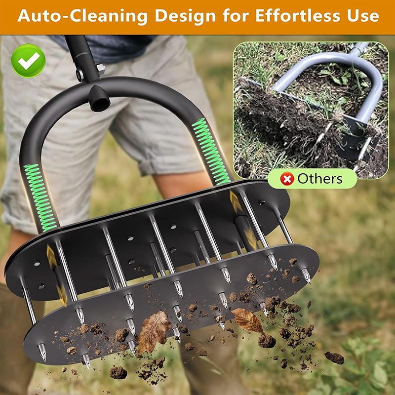 🌱💪 Manual Core Lawn Aerator – Deep Soil Plug Removal for Healthier, Better-Aerated Grass
