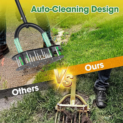 🌱💪 Manual Core Lawn Aerator – Deep Soil Plug Removal for Healthier, Better-Aerated Grass