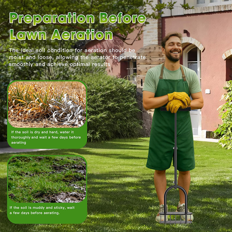 🌱💪 Manual Core Lawn Aerator – Deep Soil Plug Removal for Healthier, Better-Aerated Grass