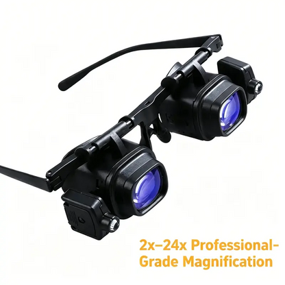 🔍💡 Hands-Free LED Magnifying Headset – Clear Close-Up Vision for Repairs, Crafts & Precision Work
