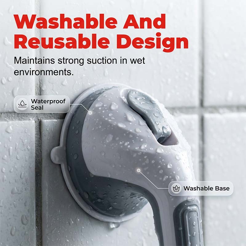 🚿✨ No-Drill Suction Support Handle – Quick-Install Bathroom Handhold for Shower & Tub