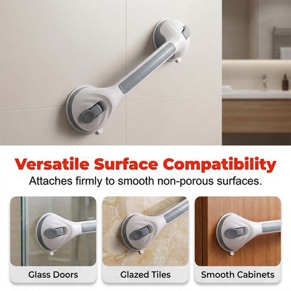 🚿✨ No-Drill Suction Support Handle – Quick-Install Bathroom Handhold for Shower & Tub