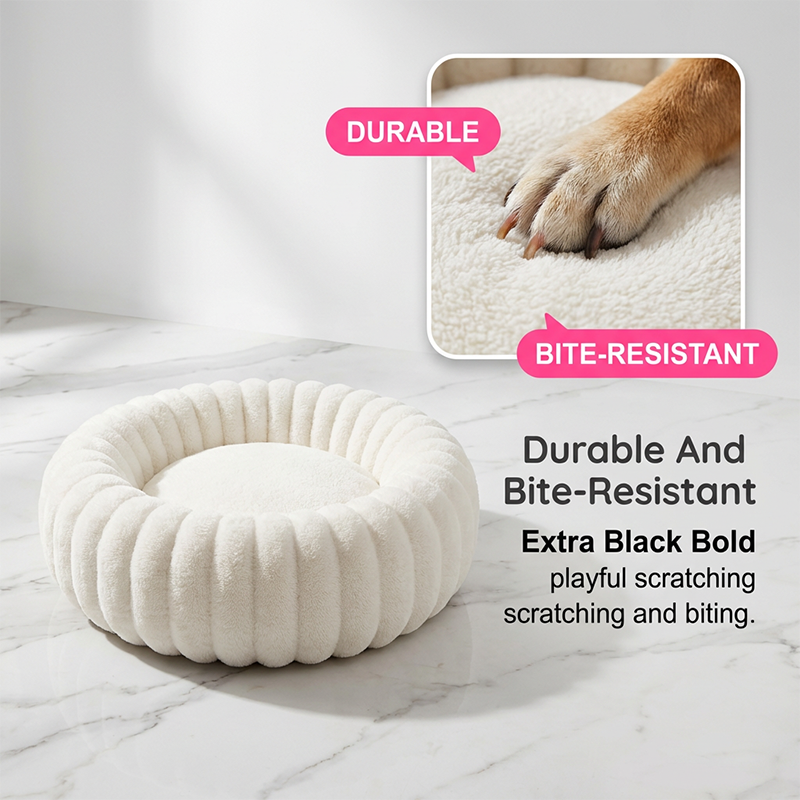 ☁️🐾 Cloud-Soft Round Comfort Bed for Cats & Dogs