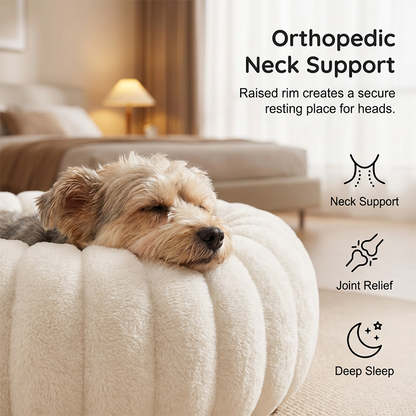 ☁️🐾 Cloud-Soft Round Comfort Bed for Cats & Dogs