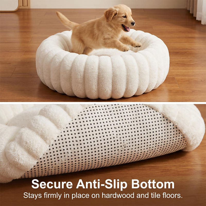 ☁️🐾 Cloud-Soft Round Comfort Bed for Cats & Dogs