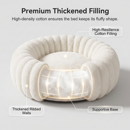☁️🐾 Cloud-Soft Round Comfort Bed for Cats & Dogs