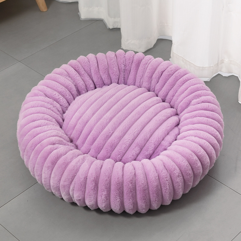 ☁️🐾 Cloud-Soft Round Comfort Bed for Cats & Dogs