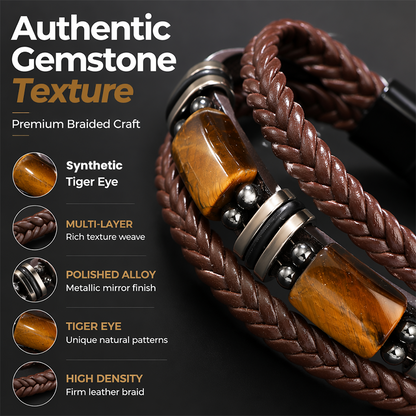 🖤✨ Urban Braided Leather Bracelet – Layered Unisex Wristwear for Everyday Style