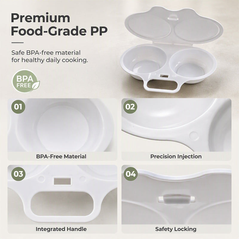 🥚Microwave Egg Poacher with Lid & Handle