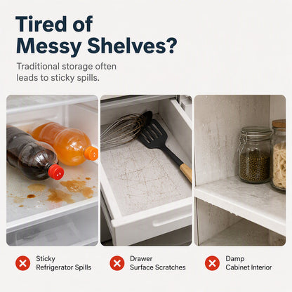 💧🧊 Waterproof Fridge Shelf Liners – Anti-Slip, Washable & Easy Cut-to-Fit Protection