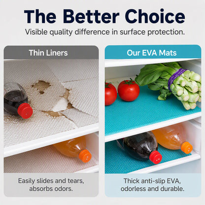 💧🧊 Waterproof Fridge Shelf Liners – Anti-Slip, Washable & Easy Cut-to-Fit Protection
