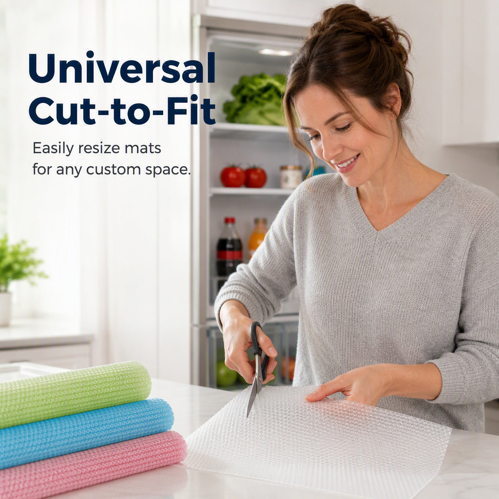 💧🧊 Waterproof Fridge Shelf Liners – Anti-Slip, Washable & Easy Cut-to-Fit Protection