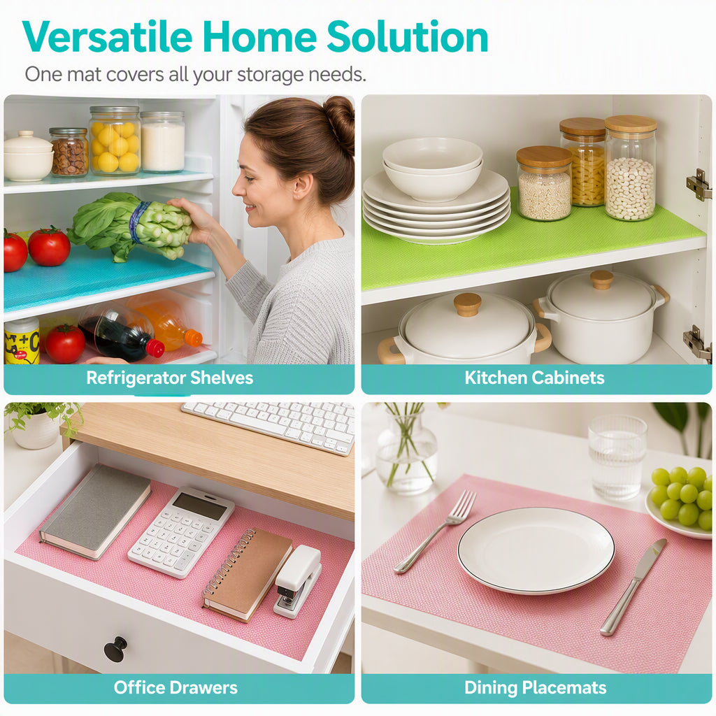 💧🧊 Waterproof Fridge Shelf Liners – Anti-Slip, Washable & Easy Cut-to-Fit Protection