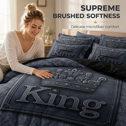 👑🛌 Royal Crown 3-Piece Bedding Collection
