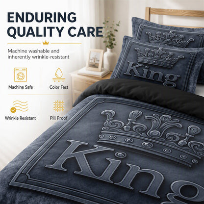 👑🛌 Royal Crown 3-Piece Bedding Collection