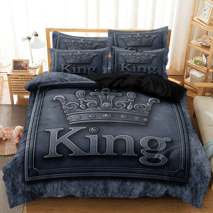 👑🛌 Royal Crown 3-Piece Bedding Collection