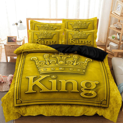 👑🛌 Royal Crown 3-Piece Bedding Collection