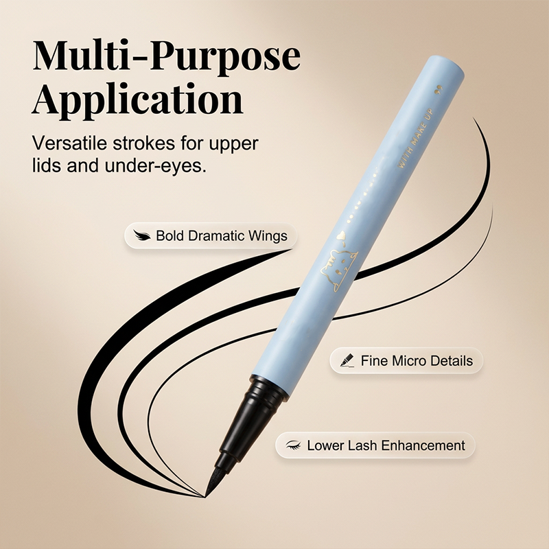 👁️✨ Ultra-Fine Waterproof Eyeliner – 0.01mm Precision Tip for Sharp, Smudge-Resistant Looks