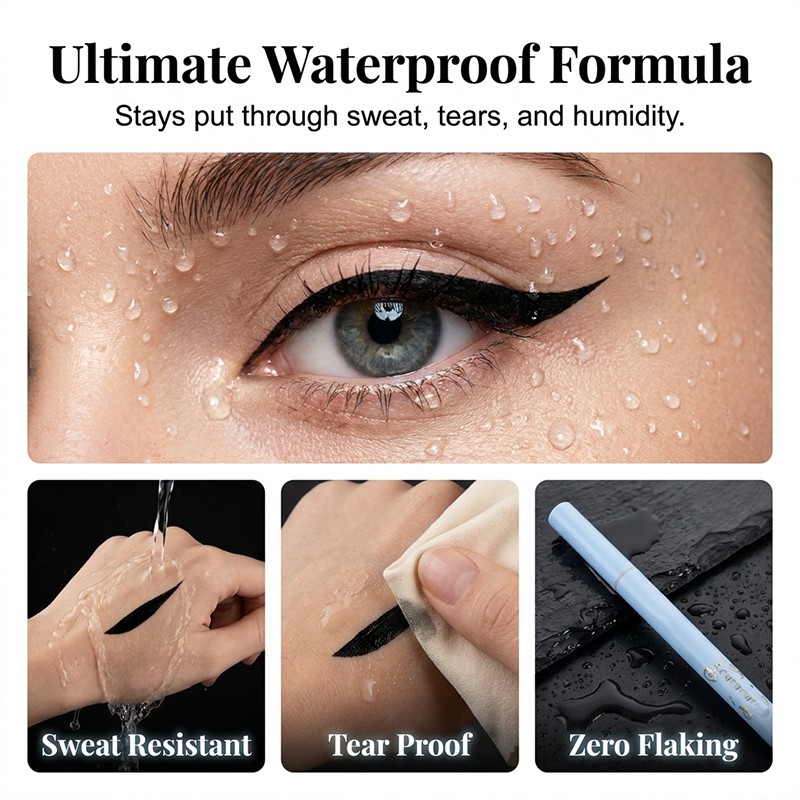 👁️✨ Ultra-Fine Waterproof Eyeliner – 0.01mm Precision Tip for Sharp, Smudge-Resistant Looks