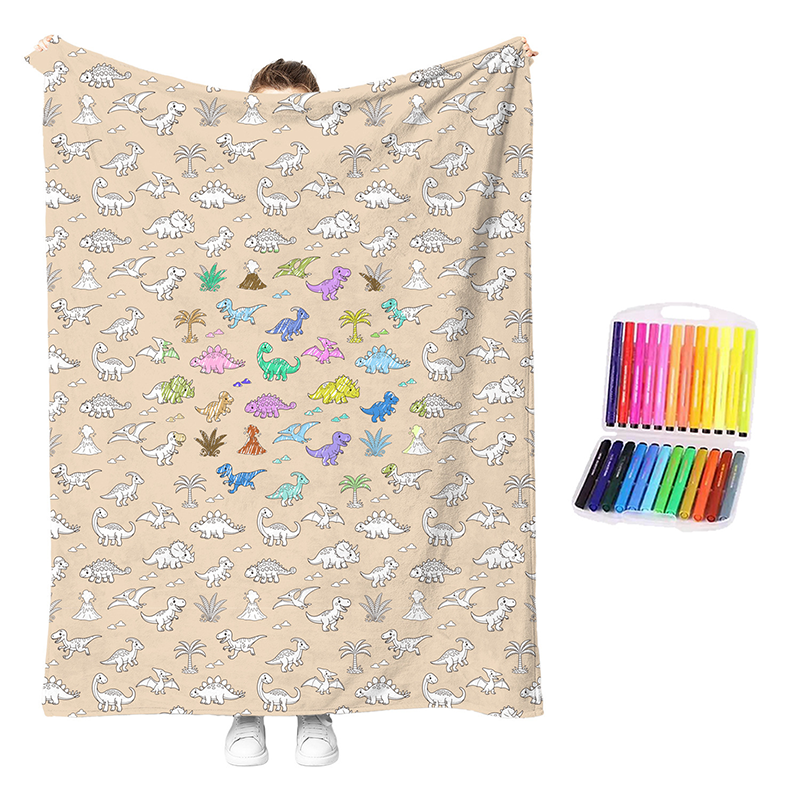 🎨🧸 Color-Me Cozy Blanket Set – Washable DIY Creative Craft for Kids