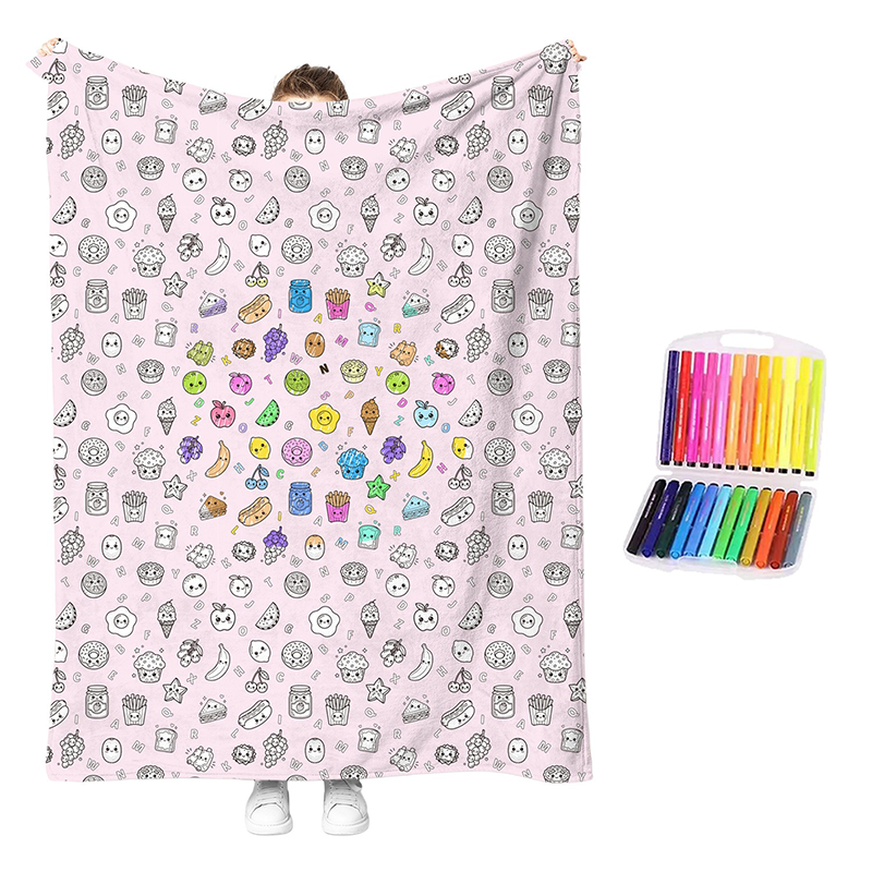 🎨🧸 Color-Me Cozy Blanket Set – Washable DIY Creative Craft for Kids