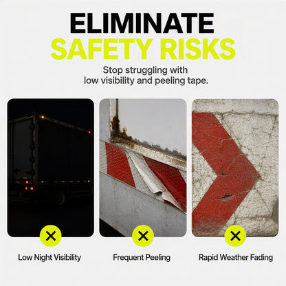 🔦➡️ Night-Glow Arrow Safety Tape – Waterproof Prismatic Reflective Strip for Vehicles & Equipment