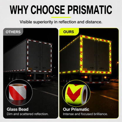 🔦➡️ Night-Glow Arrow Safety Tape – Waterproof Prismatic Reflective Strip for Vehicles & Equipment