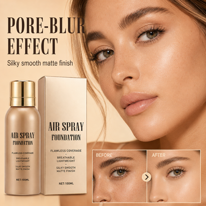 💨✨ Airbrush-Effect Spray Foundation – Waterproof, Lightweight & Buildable Flawless Coverage