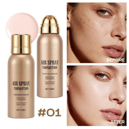 💨✨ Airbrush-Effect Spray Foundation – Waterproof, Lightweight & Buildable Flawless Coverage