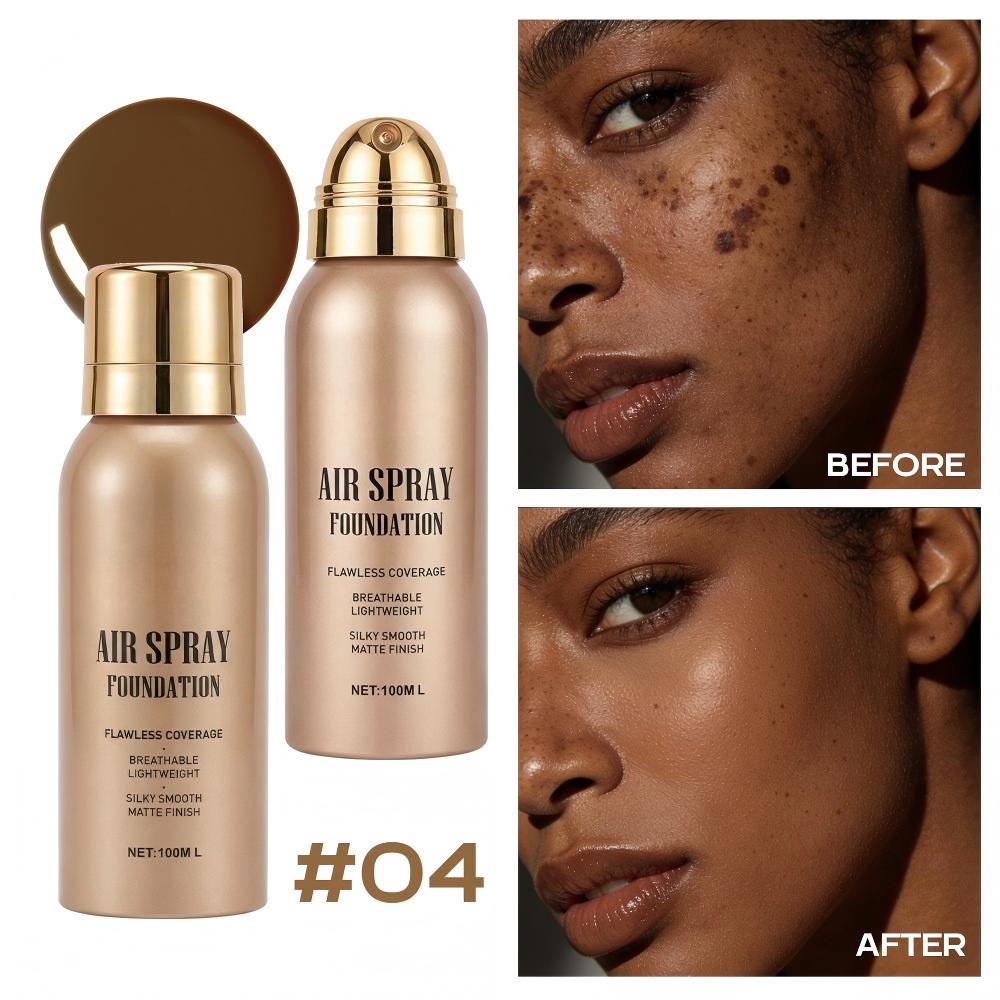 💨✨ Airbrush-Effect Spray Foundation – Waterproof, Lightweight & Buildable Flawless Coverage