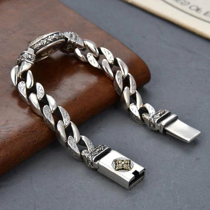 🧿⚙️ Rugged Spinner Bracelet – Vintage-Inspired Men’s Wrist Accessory