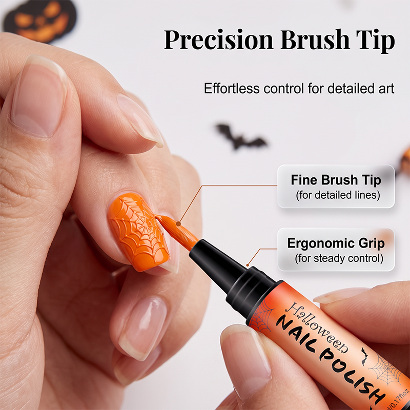 🎃💅 Spooky Nail Art Pens – Quick-Dry Halloween Colors for Easy At-Home Designs