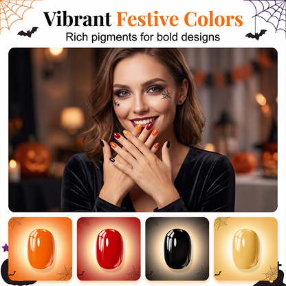 🎃💅 Spooky Nail Art Pens – Quick-Dry Halloween Colors for Easy At-Home Designs