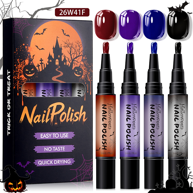 🎃💅 Spooky Nail Art Pens – Quick-Dry Halloween Colors for Easy At-Home Designs
