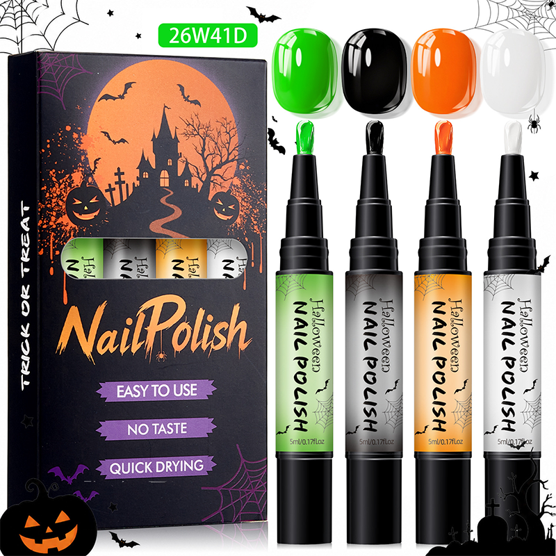 🎃💅 Spooky Nail Art Pens – Quick-Dry Halloween Colors for Easy At-Home Designs