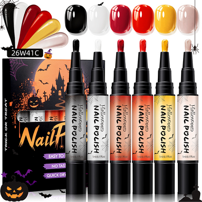 🎃💅 Spooky Nail Art Pens – Quick-Dry Halloween Colors for Easy At-Home Designs