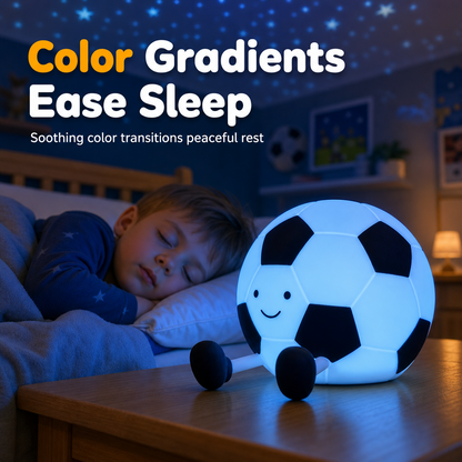 ⏳Limited-time 50% off⏰Rechargeable Soccer Night Lights – Soft Glow, Tap Control, Kid-Safe⚽💡