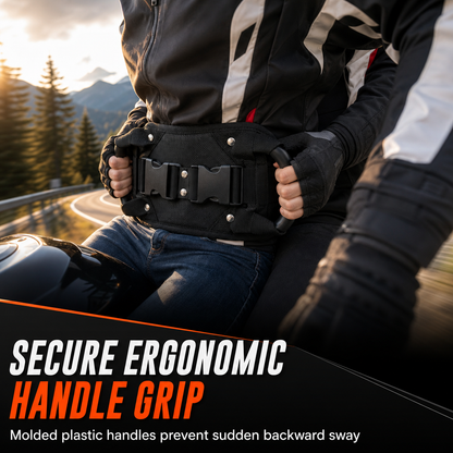 🏍️✋ Adjustable Passenger Grip Belt – Reinforced Rear Handle Strap for Motorcycle & Powersports Riding