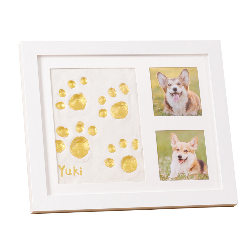 🐾 Baby & Pet Footprint Keepsake Frame Kit – Triple-Window Wooden Frame, Non-Toxic Soft Clay & Modern Minimalist Design – Capture Lifelong Memories in One Frame 👶