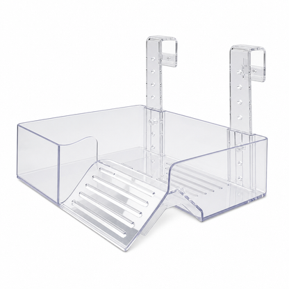 🐢☀️ Elevated Turtle Basking Deck – Adjustable Clear Hanging Platform for High-Water Aquariums